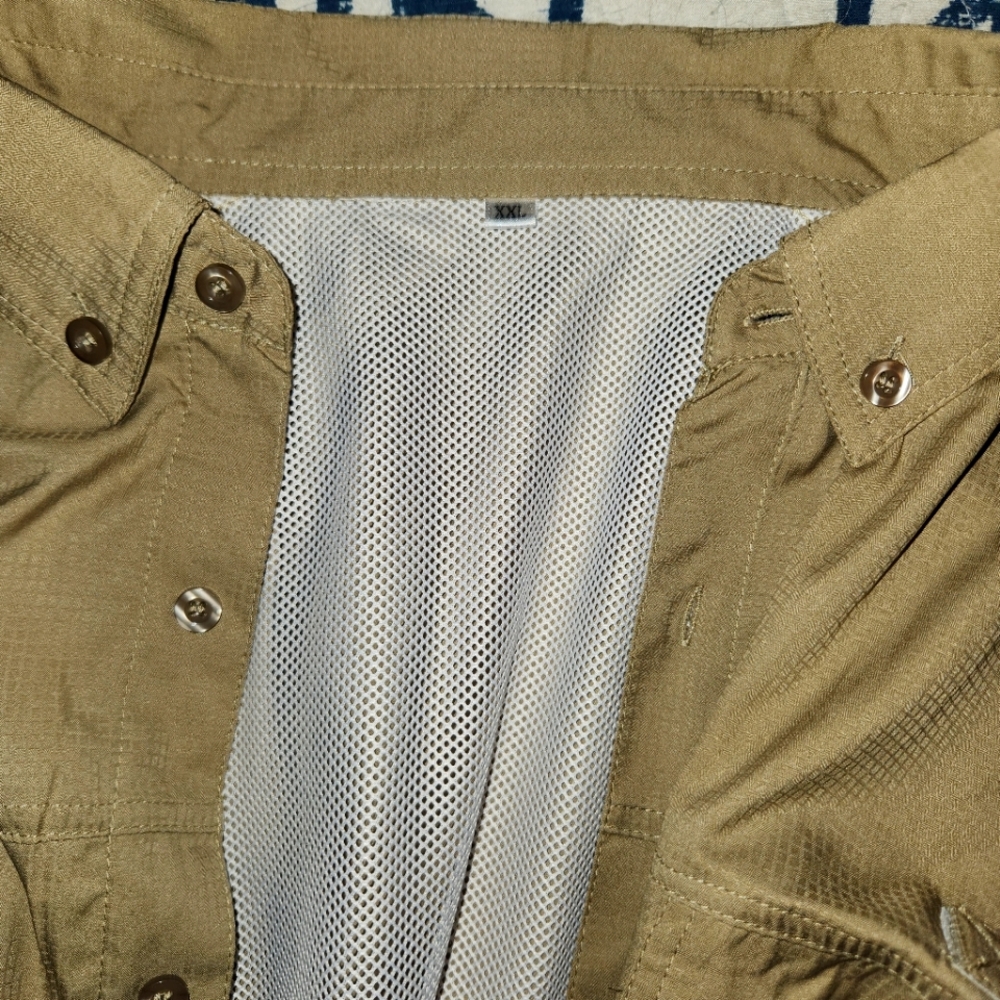 XXL button-down nylon shirt
